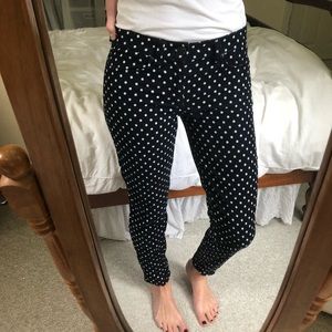 J. Crew navy polka dot corduroy